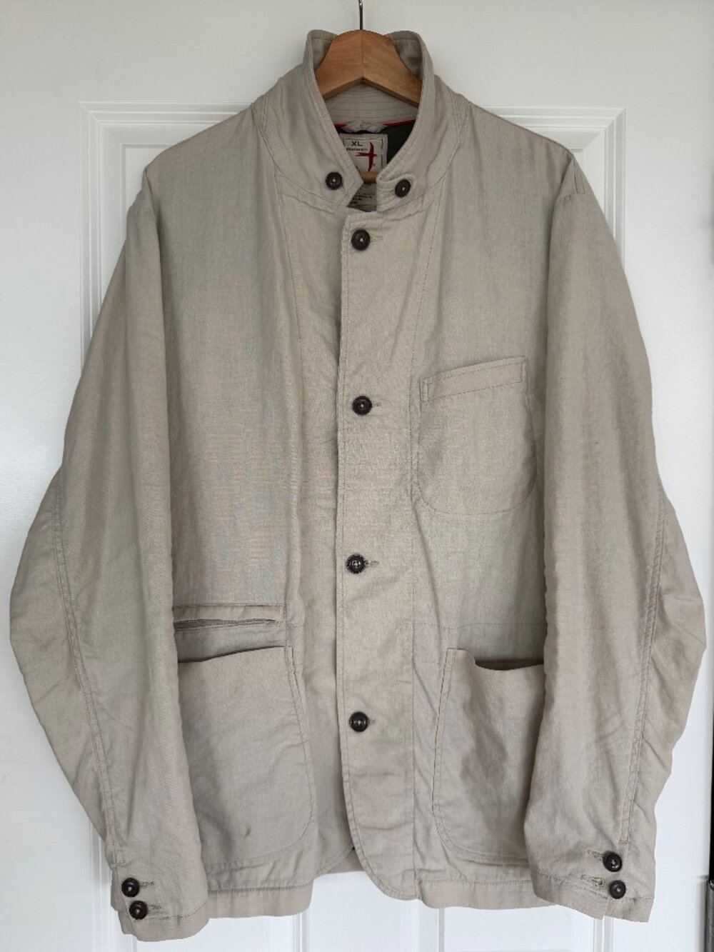 Relwen Tropical Trap Blazer XL Linen Blend Stone Tan Field Jacket